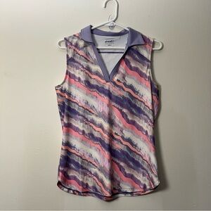 Ahead Women's Sleeveless Purple and Pink Golf Tank